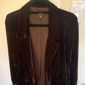 Black velvet blazer
